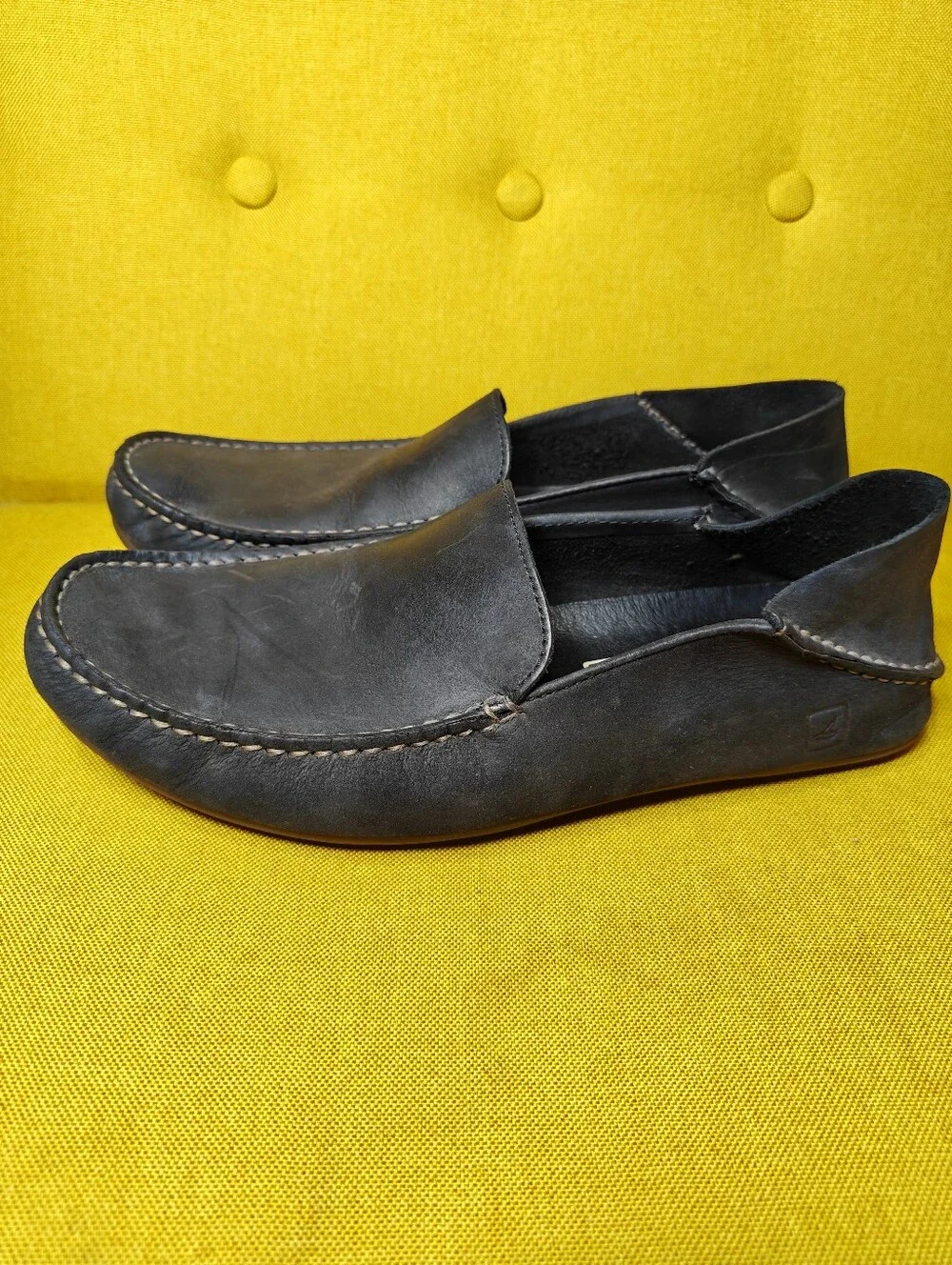 Sperry Wave Driver loafers Moc-toe Stitch Graphite Casual Flexible Men's 10.5M